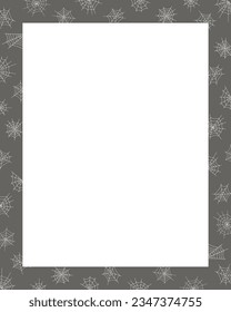 Bullet journal blank printable page seasonal Halloween autumn holiday spider web frame decor vector illustration, things to do reminder, notes, fill in planner template to organize any life event