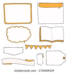 bullet journal doodle frames set