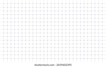 Papel de cuadrícula de puntos de diario de viñetas con fondo cuadrado azul, hoja de notas punteada sin costuras para planificadores, notas matemáticas y un diseño limpio mínimo.