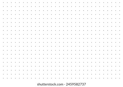 Bullet journal dotted grid,  point grid for paper notebook. Vector template on white background.
