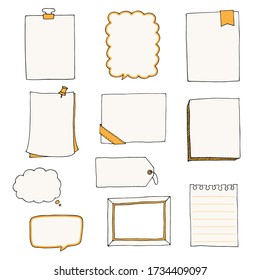 Bullet journal hand drawn vector elements for notebook