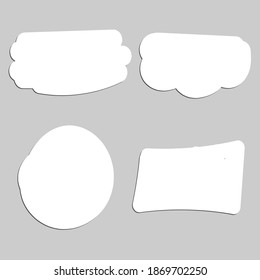 Elementos vectoriales dibujados a mano en el diario de viñetas para portátiles, diarios y planificadores. Marcos de dibujos aislados en fondo blanco. - Vector
