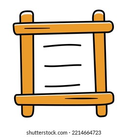 Bullet journal hand drawn vector element for notebook.Doodle banner.Design element for websites. Isolated on white background.