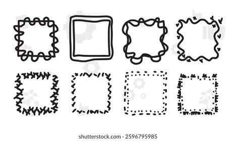 Bullet journal hand drawn vector elements for notebook, diary and planner. Doodle banners isolated on white background. Days of week, notes, list, frames, dividers, flowers.