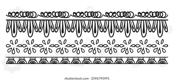 Bullet journal hand drawn vector elements for notebook, diary and planner. Doodle banners isolated on white background. Days of week, notes, list, frames, dividers, flowers.