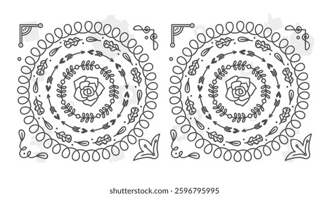 Bullet journal hand drawn vector elements for notebook, diary and planner. Doodle banners isolated on white background. Days of week, notes, list, frames, dividers, flowers.