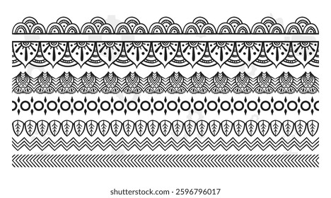 Bullet journal hand drawn vector elements for notebook, diary and planner. Doodle banners isolated on white background. Days of week, notes, list, frames, dividers, flowers.