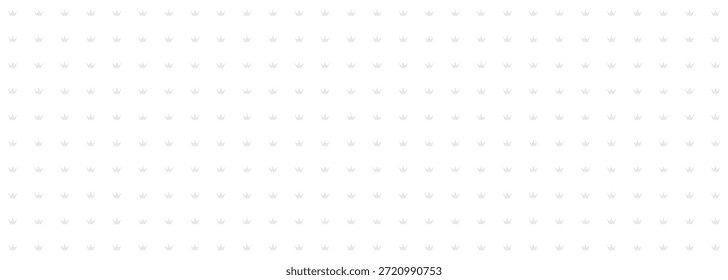 Patrón de diario de bala con coronas. Hoja de papel de cuaderno minimalista. Bloc de notas imprimible con estilo limpio. Ilustración vectorial sobre fondo blanco.