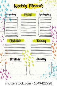 bullet journal planner template vector design illustration