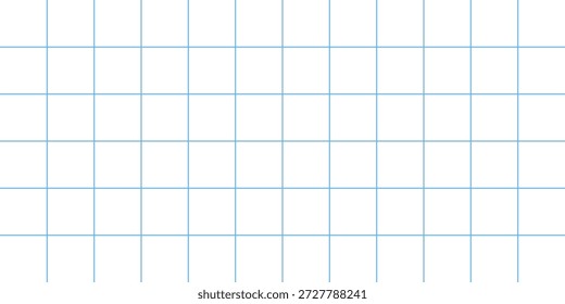 Bullet journal square grid seamless pattern with blue lines