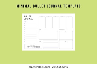 Bullet Journal Template| Simple and Versatile Planning Journal