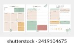 Bullet journal template. Weekly, daily planer. Mental health planer. Ready to print 8,5x11 in pages