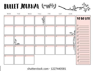 Royalty Free Month Bullet Journal Stock Images Photos