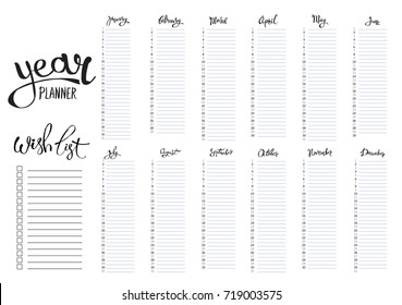 bullet journal year monthly planner