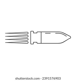 Vector de icono de línea de viñeta en el símbolo de estilo plano moderno