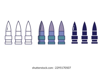 bullet line and solid illustration icon