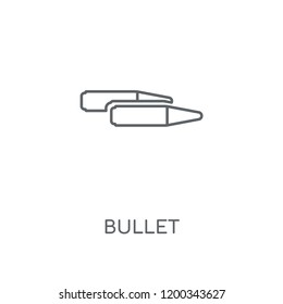Bullet linear icon. Bullet concept stroke symbol design. Thin graphic elements vector illustration, outline pattern on a white background, eps 10.