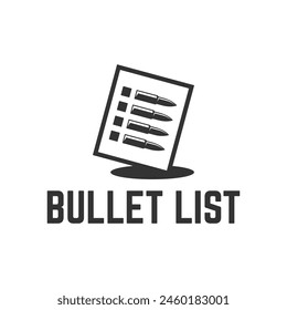lista de viñetas logotipo moderno plano