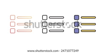 Bullet List icon design with white background stock illustration