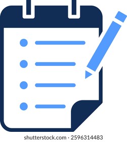 Bullet List Icon Glyph Color Vector Illustration