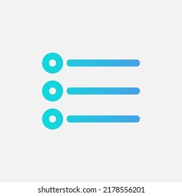 Bullet List Icon In Gradient Style About Text Editor, Use For Website Mobile App Presentation
