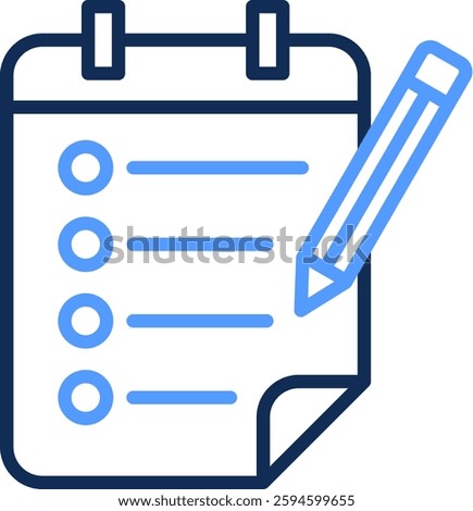 Bullet List Icon Line Color Vector Illustration