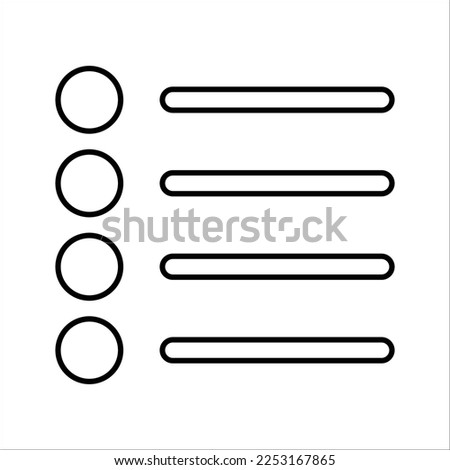 Bullet List Icon in Line Style