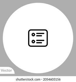 Bullet list icon sign vector,Symbol, logo illustration for web and mobile