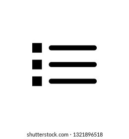 Bullet, list icon. Signs and symbols can be used for web, logo, mobile app, UI, UX on white background