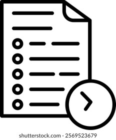 Bullet list Line Vector Icon Design