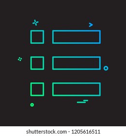 Bullet  list  menu  options icon vector design