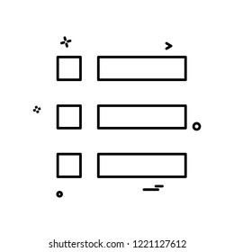 Bullet  list  menu  options icon vector design