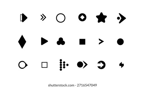 flèche, Bullet List for PowerPoint Presentation, Bullet point collection, arrows set vector illustration. Bullet points arrow collection. Vector illustration. Bullet point collection for presentation