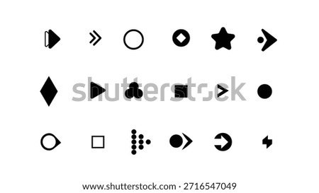 flèche, Bullet List for PowerPoint Presentation, Bullet point collection, arrows set vector illustration. Bullet points arrow collection. Vector illustration. Bullet point collection for presentation