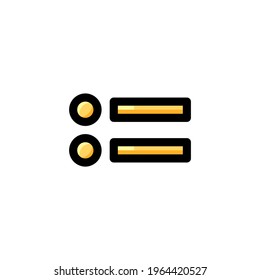 Bullet List User Interface Outline Icon Logo Vector Illustration
