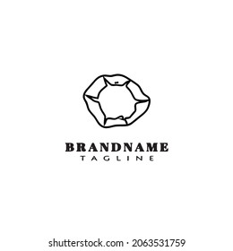 bullet logo cartoon icon creative template black modern isolated vector illustration