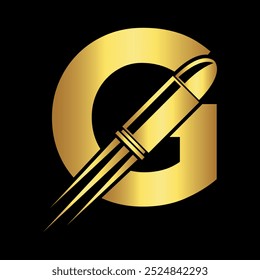 Bullet Logo combine with letter G vector template