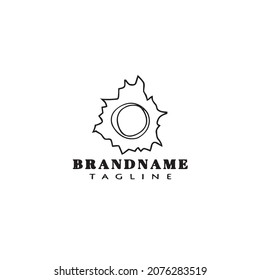 logotipo de viñeta icono creativo plantilla de diseño de vectores aislados negro