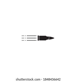 Ilustración del diseño vectorial del logotipo de la bala y fondo
