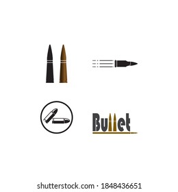 Bullet logo vector design illustration and background