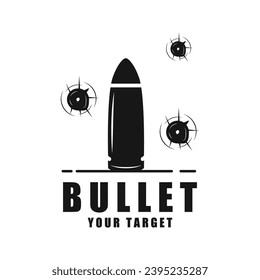 bullet logo vector icon illustration design. logo for emblem, badge and brand company