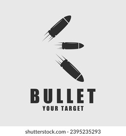 bullet logo vector icon illustration design. logo for emblem, badge and brand company