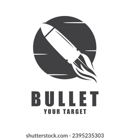 bullet logo vector icon illustration design. logo for emblem, badge and brand company