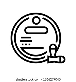 vector de icono de línea de la revista de viñetas. cartel de la revista de bala. símbolo de contorno aislado ilustración negra