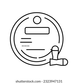 bullet magazine line icon vector. bullet magazine sign. isolated contour symbol black illustration