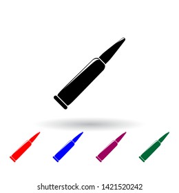bullet multi color icon. Elements of army & war set. Simple icon for websites, web design, mobile app, info graphics