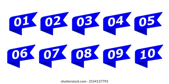 bullet numbers vector collection. bullet numbers for infographic, ui, app, website, presentation etc use.	
