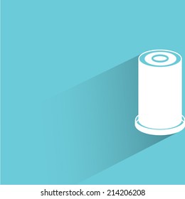 bullet on blue background