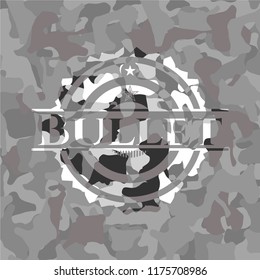 Bullet on grey camo pattern