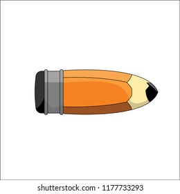 bullet pencil logo sticker